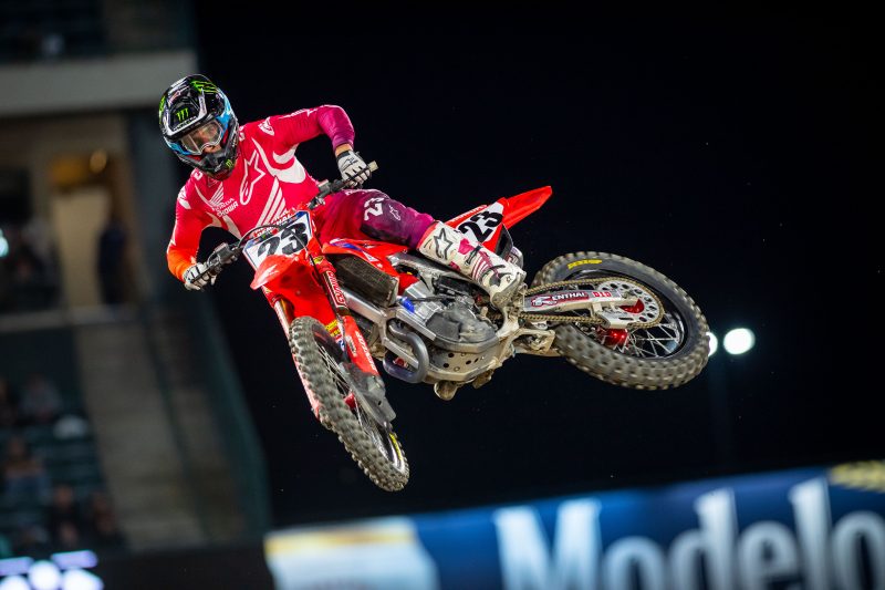 Challenging Night for Team Honda HRC at Anaheim 3 Supercross