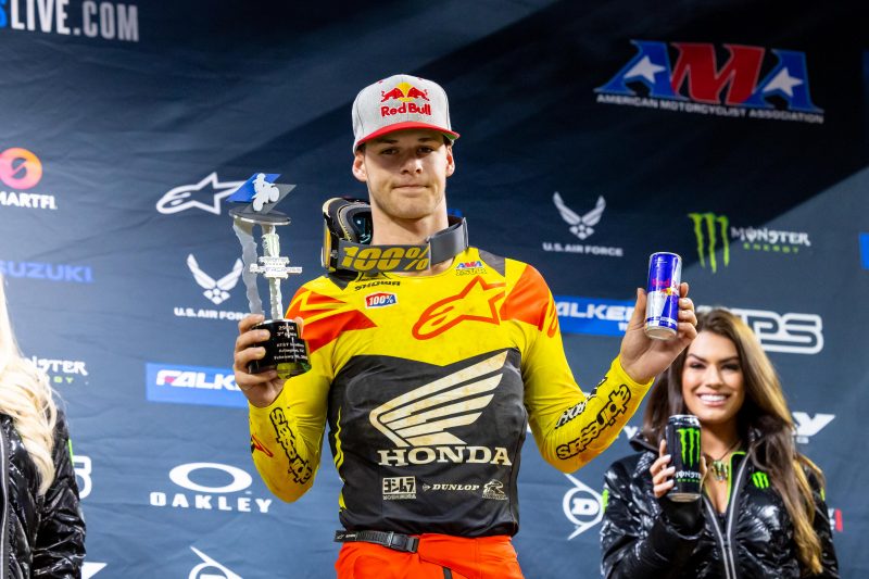 Podium for Lawrence on Difficult Evening for Team Honda at Arlington SX