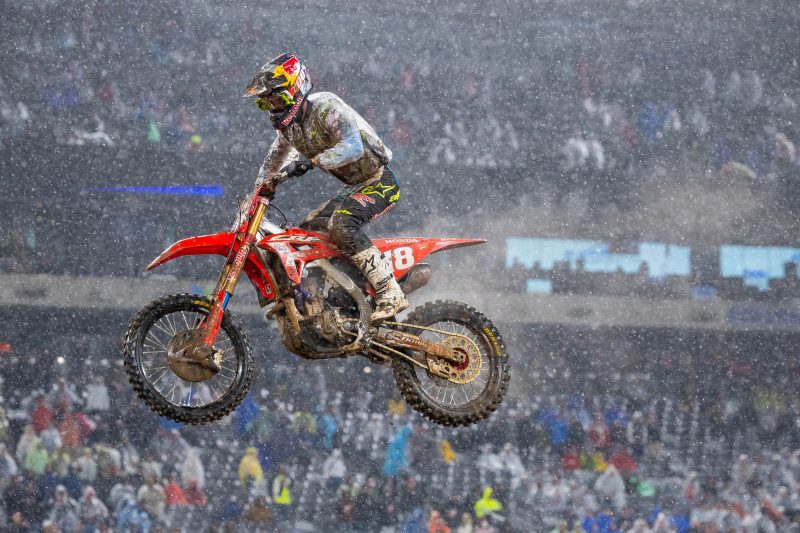 Honda Sweeps 250SX East-West Showdown Podium at Muddy East Rutherford Supercross